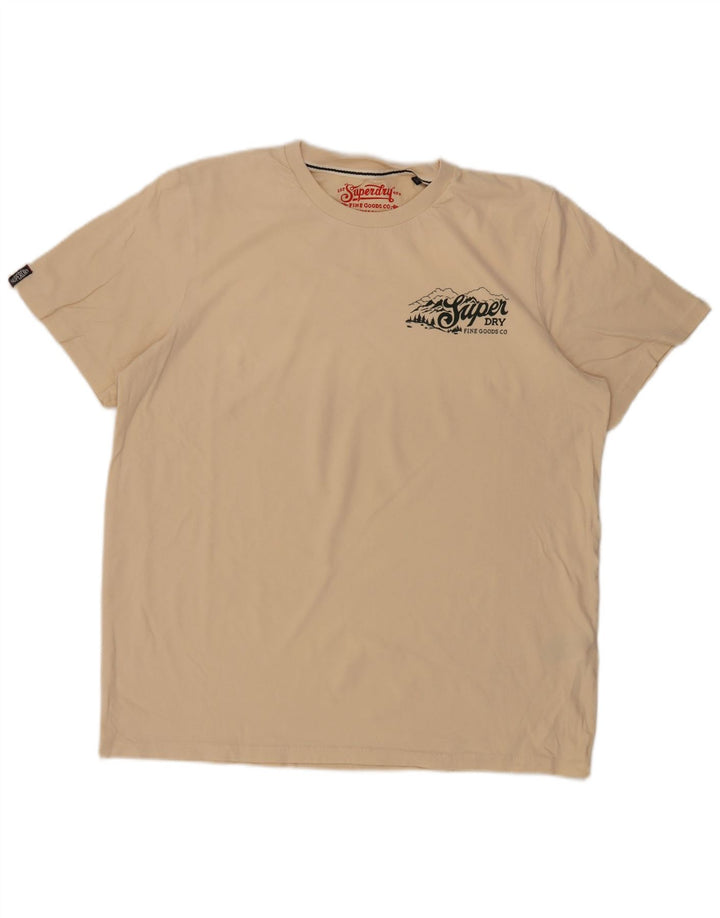 Superdry Camiseta para hombre Top 2XL Algodón beige