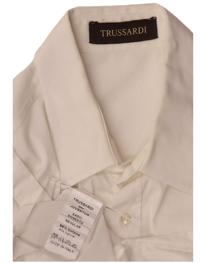 Camisa Hombre TRUSSARDI Mediana Algodón Blanco
