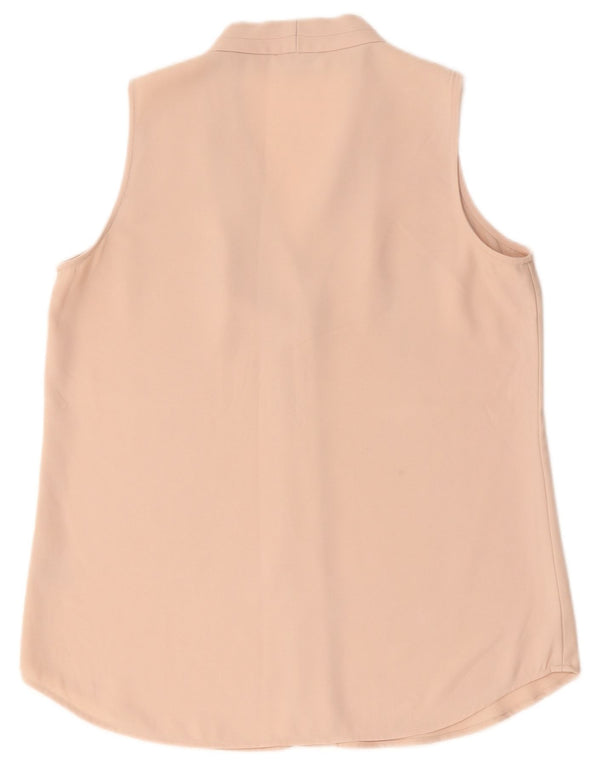 Calvin Klein Blusa sin mangas para mujer Top UK 44 Poliéster rosa grande