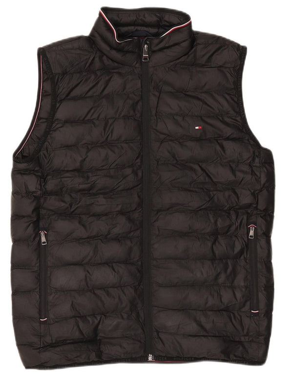 TOMMY HILFIGER Chaleco acolchado para hombre UK 36 Small Poliéster negro