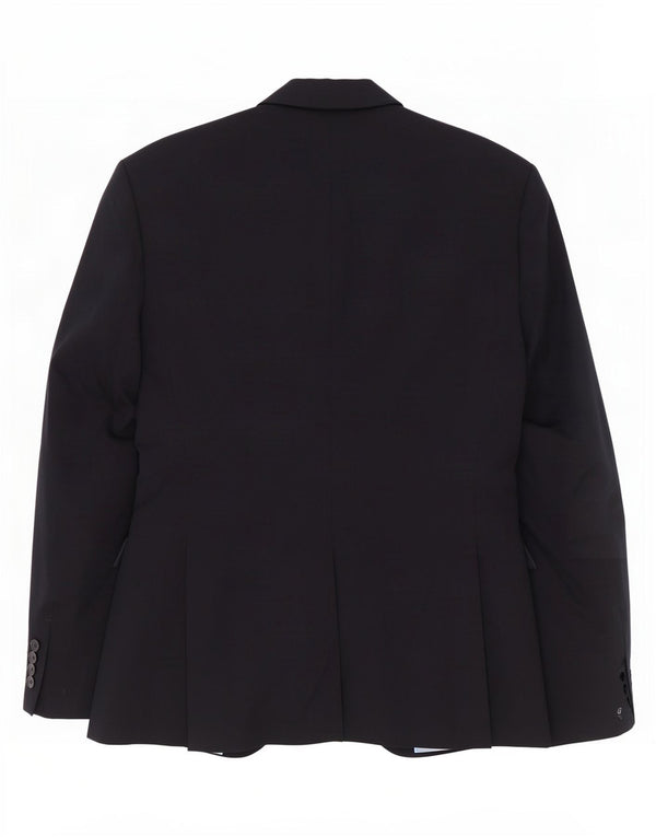 Zara Chaqueta tipo blazer de 2 botones para hombre EU 52 Large Viscosa negra