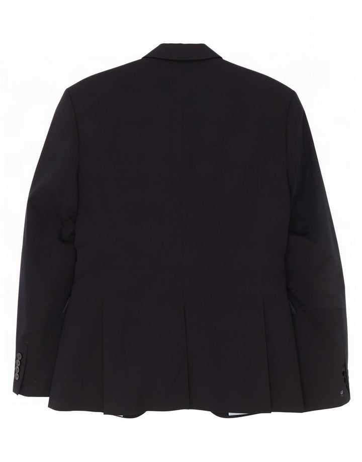 Zara Chaqueta tipo blazer de 2 botones para hombre EU 52 Large Viscosa negra