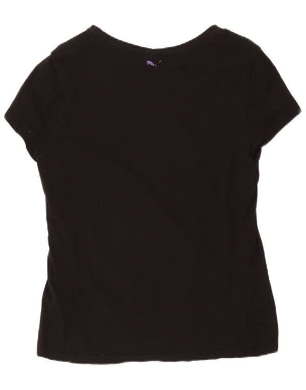 Puma - Camiseta gráfica para mujer, talla 40, talla grande, algodón negro