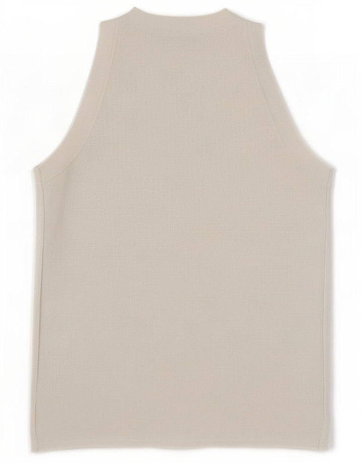 Zara Mujer Chaleco Top UK 44 Large Viscosa Blanca
