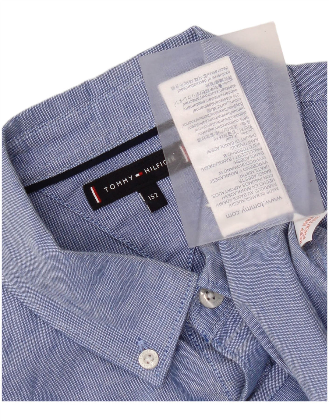 Tommy Hilfiger Camisa Niño 11-12 Años Azul Algodón