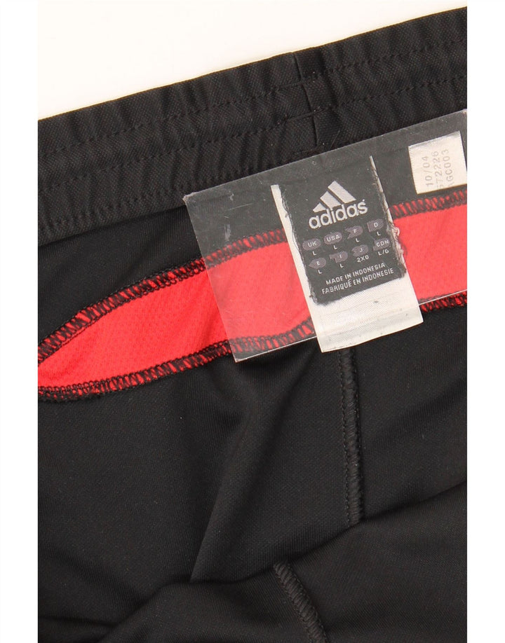 Adidas - Pantalones cortos deportivos para hombre, talla grande, poliéster negro
