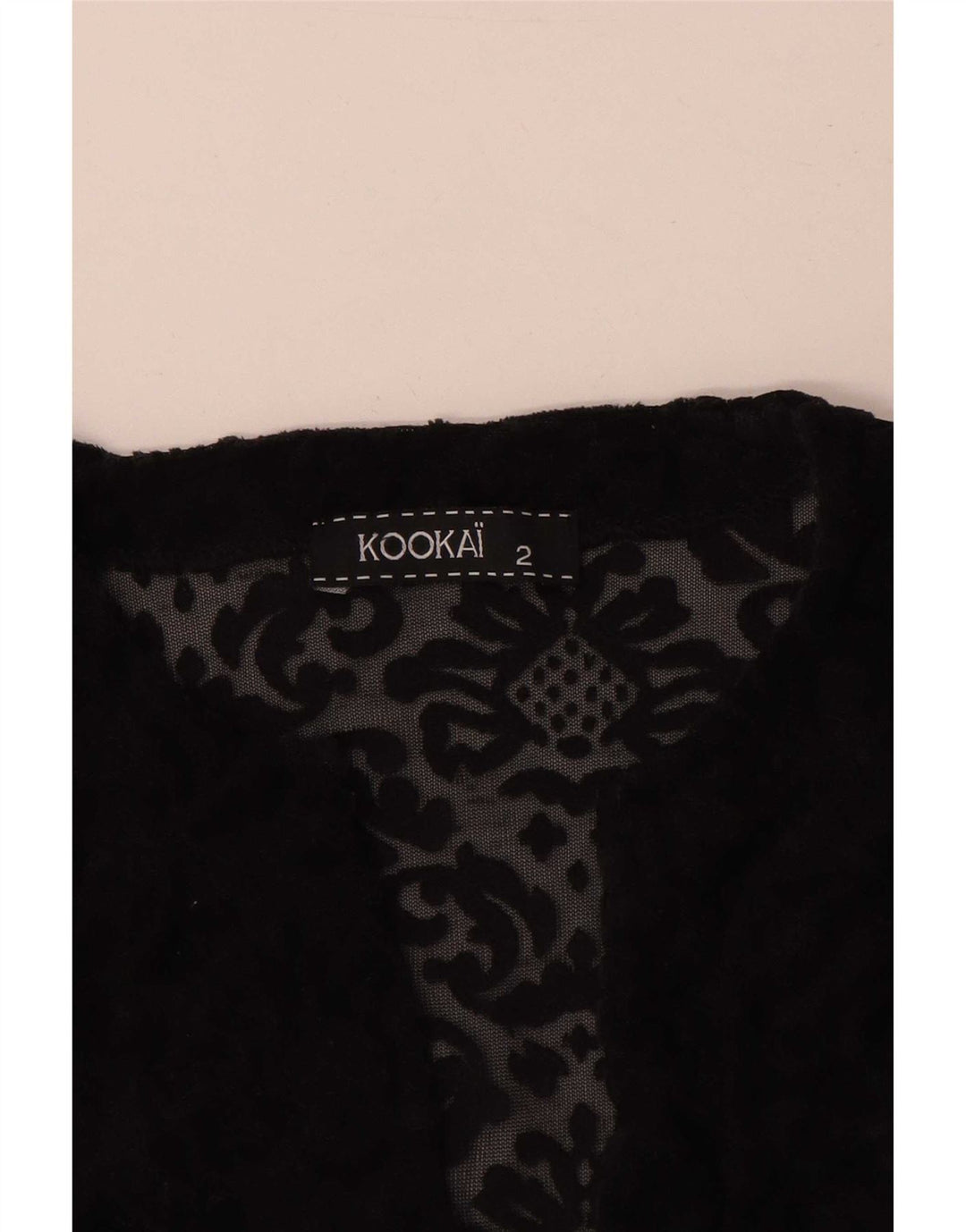 Kookai Top transparente de gran tamaño para mujer US 2 XS Negro Floral