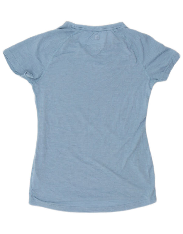 MOUNTAIN WAREHOUSE Womens IsoCool T-Shirt Top UK 6 XS Blue Polyester
