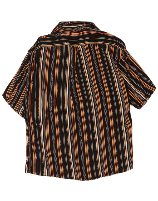 Camisa Tipo' S Hombre Manga Corta Viscosa Rayas Mediana Multicolor