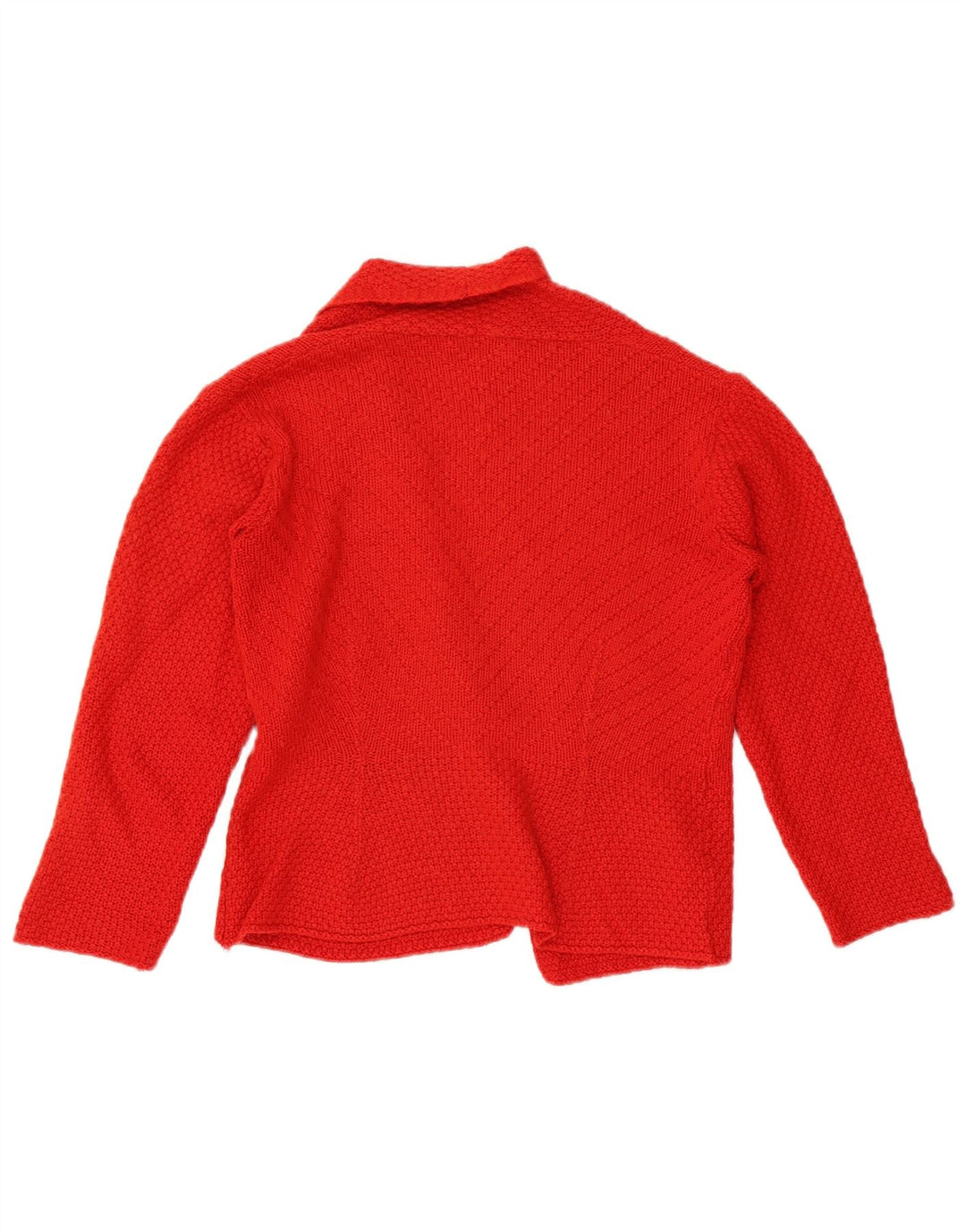Marks & Spencer Suéter tipo cárdigan abierto para mujer UK 10 Small Red Wool