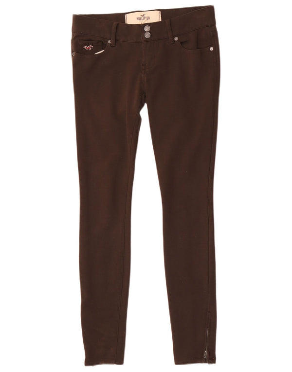 Hollister Pantalones Casuales Ajustados de Cintura Baja para Mujer US 0 XS W28 L27 Marrón