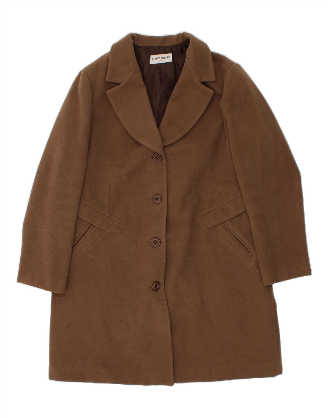 PIERRE CARDIN Womens Overcoat IT 54 3XL Brown Wool Vintage Pierre Cardin and Second-Hand Pierre Cardin from Messina Hembry 