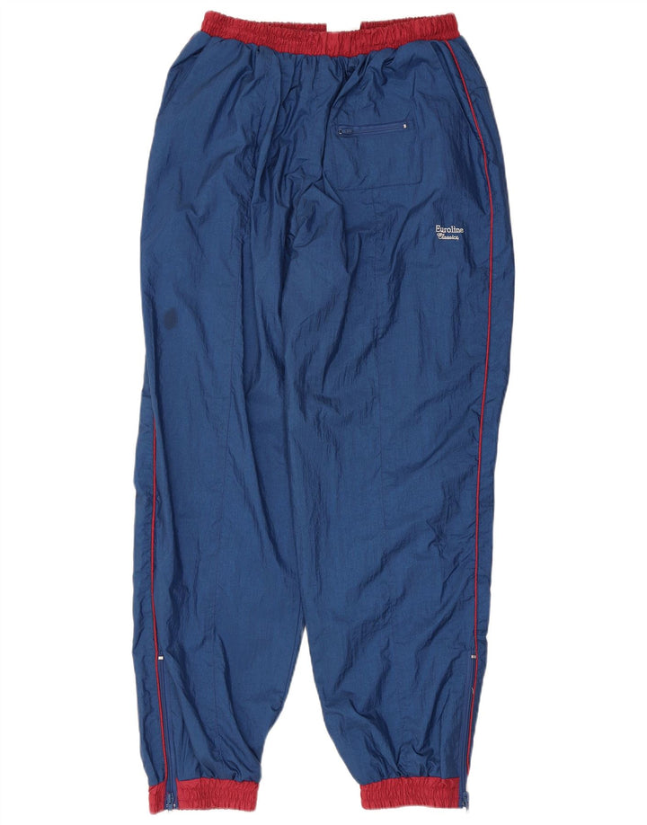 Chándal completo de gran tamaño vintage para hombre Bloque de color azul marino medio