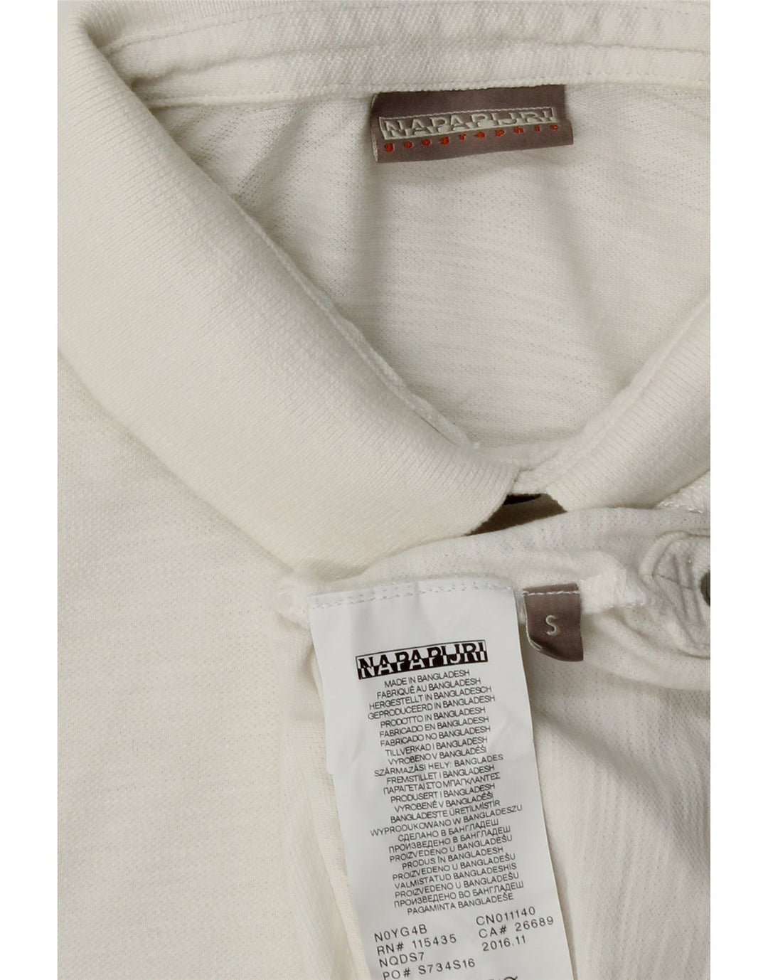 NAPAPIJRI Polo Geographic para Hombre Small White Cotton