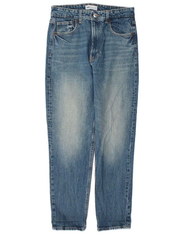 Zara Jeans Cónicos Para Mujer EU 38 Small W28 L28 Algodón Azul