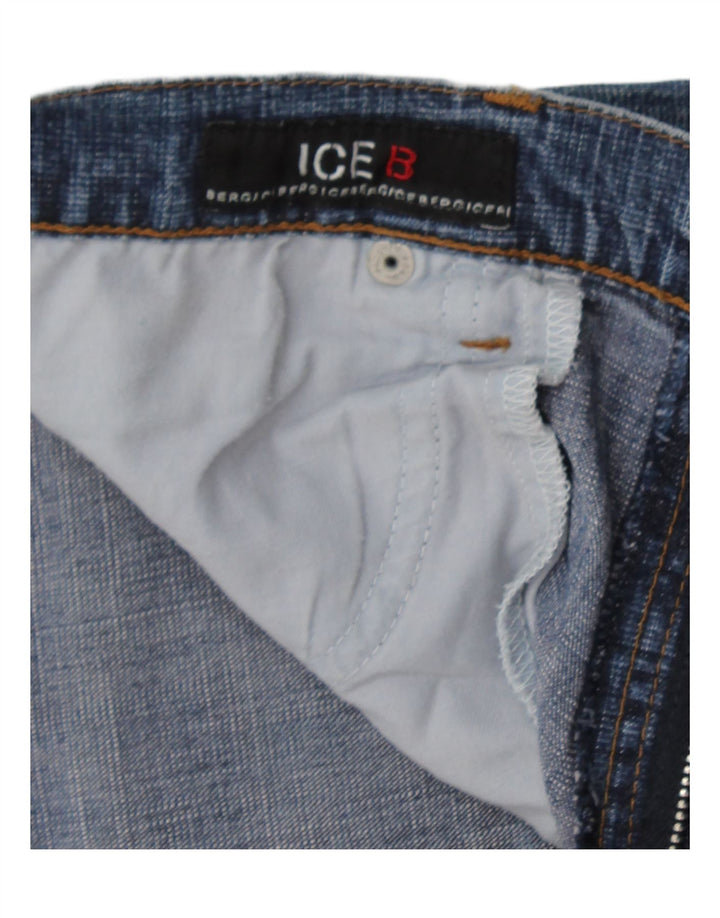 ICEBERG Shorts Vaqueros Mujer W30 Azul Medio Algodón
