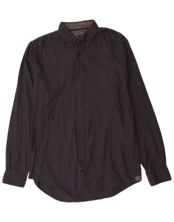 Camisa Tommy Hilfiger Hombre New York Fit Algodón Gris Medio