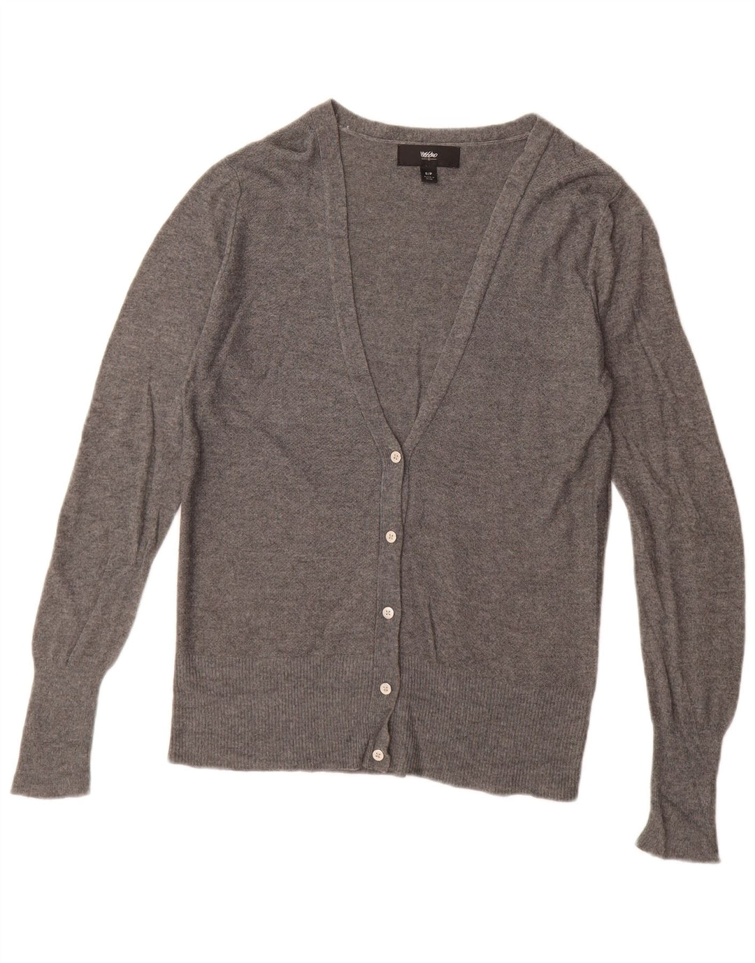 MOSSIMO Suéter Cárdigan para Mujer UK 10 Small Grey Nylon