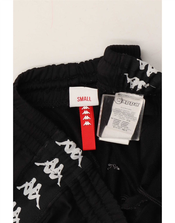 Kappa Hombre Pantalones De Chándal Gráfico Small Poliéster Negro