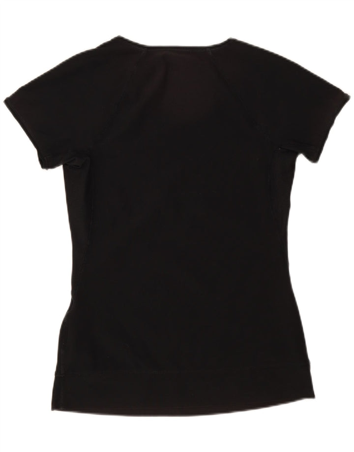 Nike Mujer Dri Fit Camiseta Top UK 12/14 Mediano Negro Poliéster