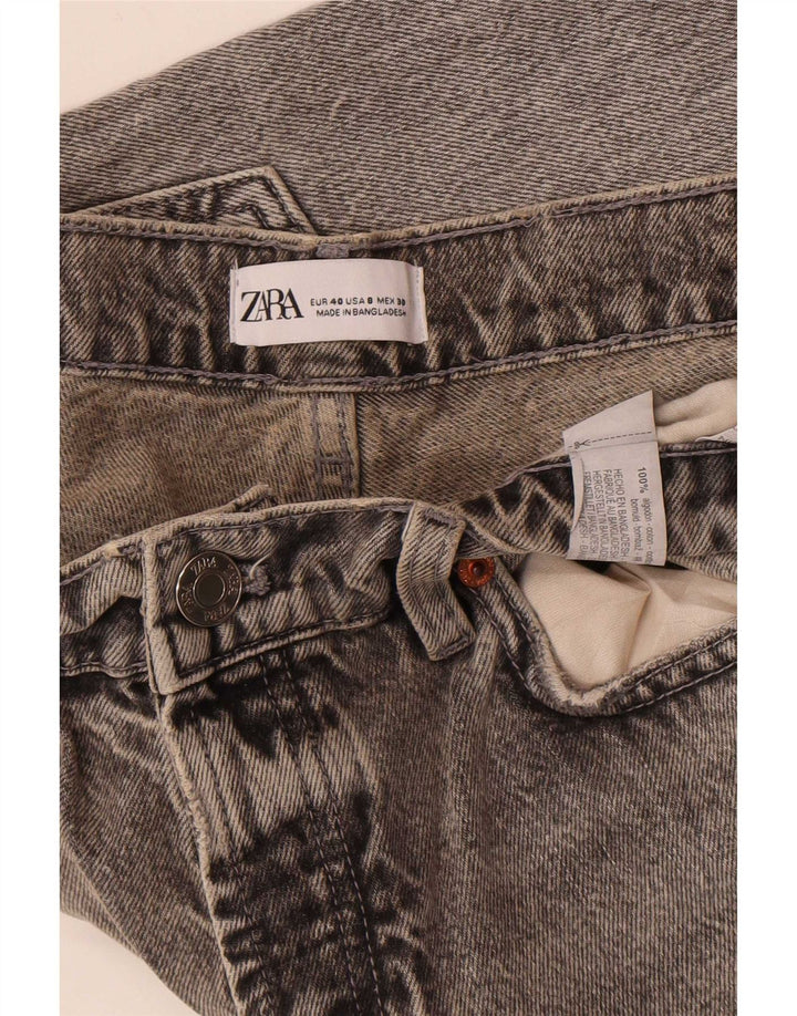 Zara Jeans Rectos Mujer EU 40 Medium W30 L34 Algodón Gris