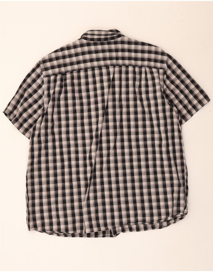 CARHARTT Camisa de manga corta para hombre, ajuste relajado, 2XL, cuadros negros