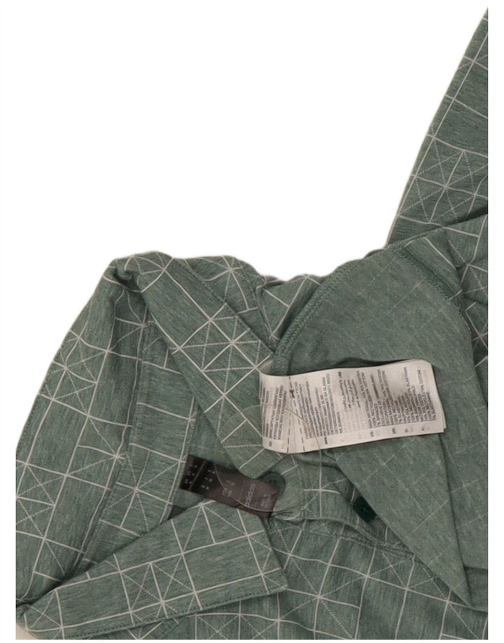 Polo Adidas Hombre Poliéster Geométrico Verde Medio