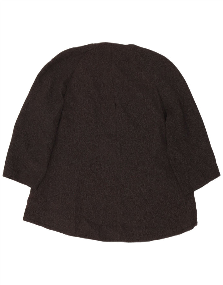 MARKS & SPENCER Chaqueta tipo blazer abierta de manga 3/4 para mujer UK 10 Small Black