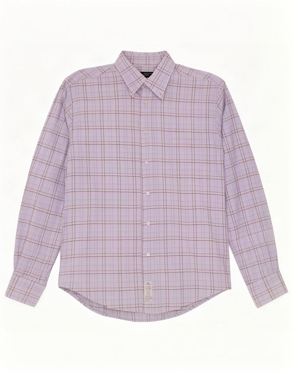 Camisa Hombre Sergio Tacchini Algodón Cuadros Azul Medio