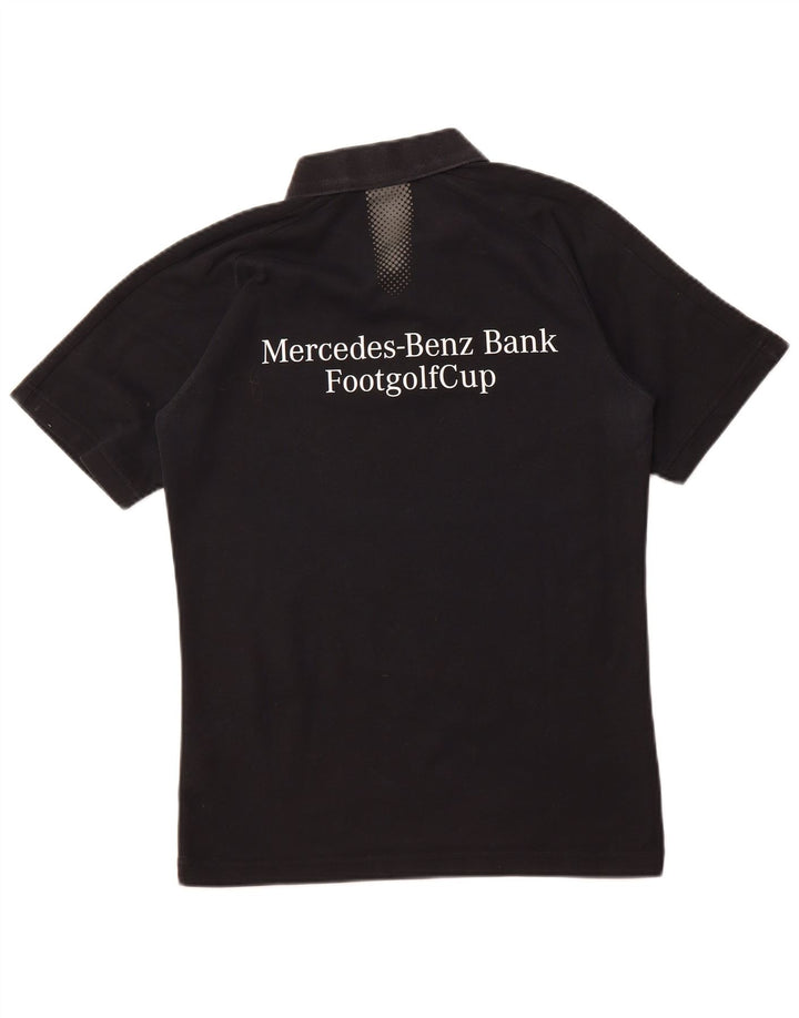 PUMA Polo gráfico para hombre de algodón negro mediano