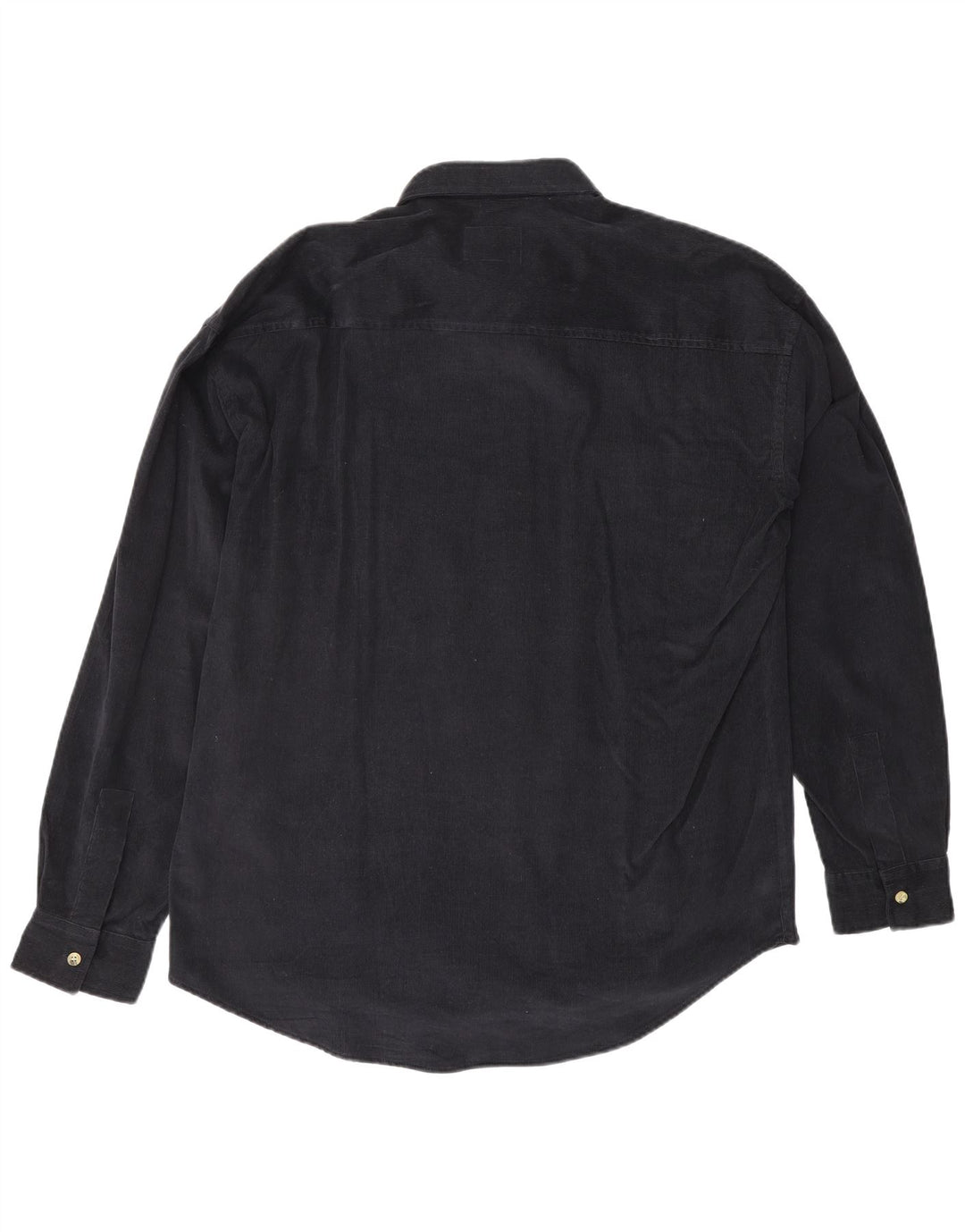 BRUGI Camisa alta de pana para hombre Acrílico azul marino mediano