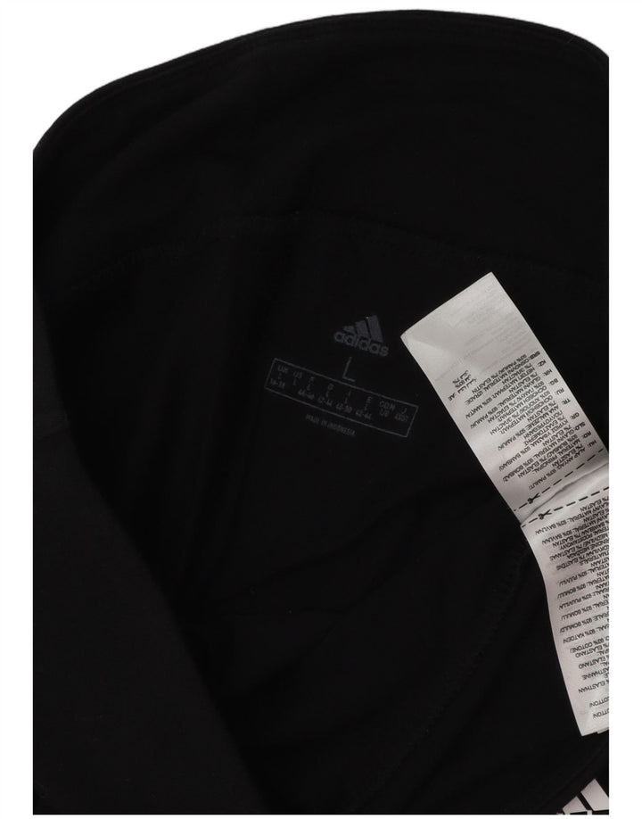 ADIDAS Leggings gráficos para mujer Reino Unido 16/18 Grande Negro Algodón