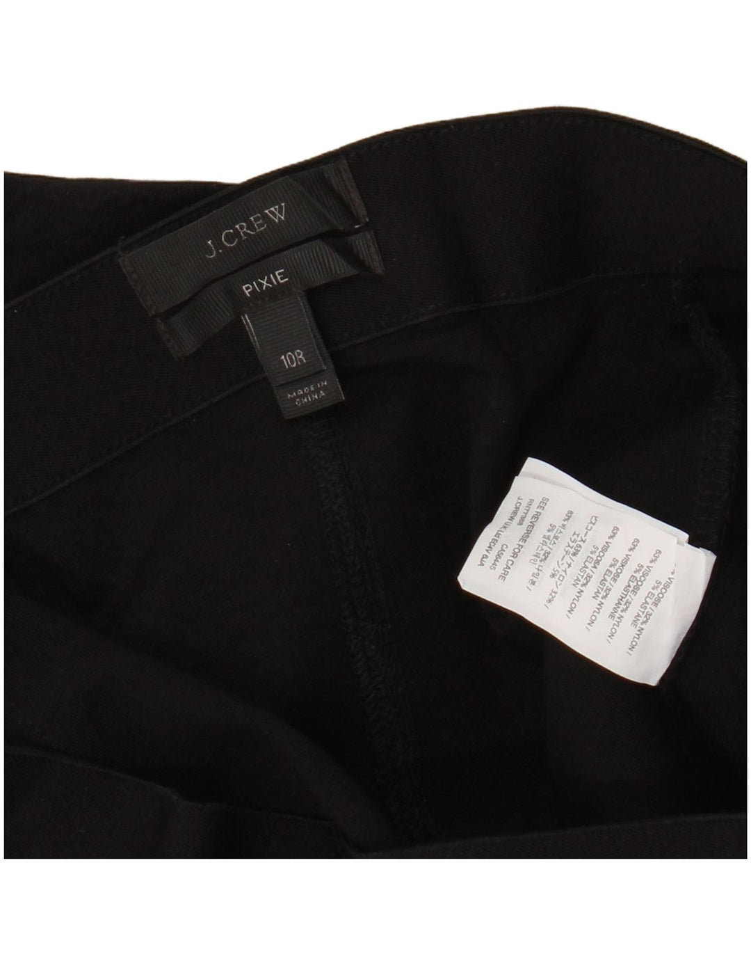 J. Crew Pixie Pantalones casuales de talle medio para mujer US 10 Grande W28 L27 Negro