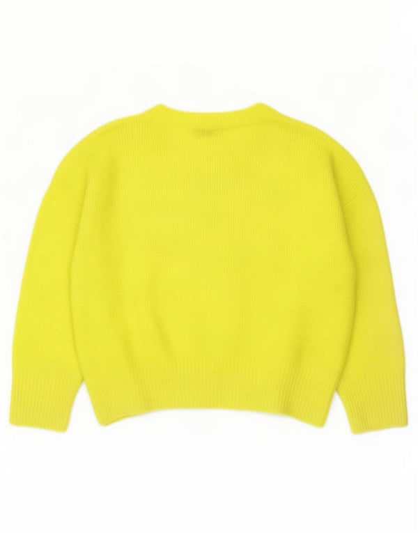 Zara Suéter tipo jersey con cuello barco y manga 3/4 para mujer UK 40 Amarillo mediano