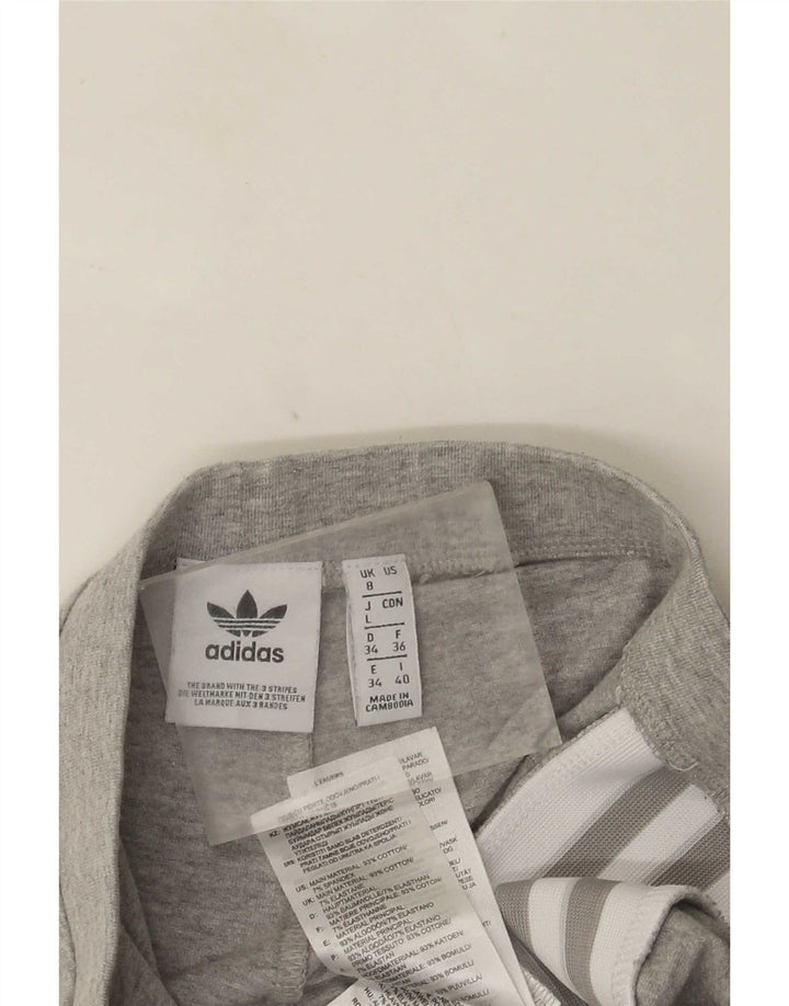 Adidas Leggings gráficos para mujer UK 8 Small Gris Algodón