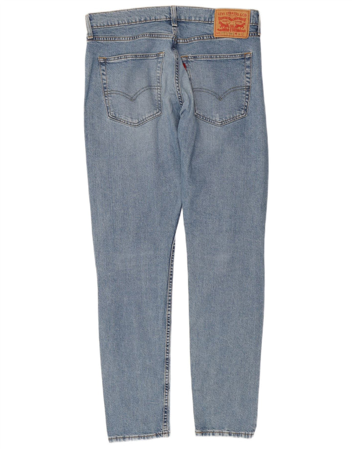 Levi's Mens 512 Vaqueros cónicos delgados desgastados W34 L32 Algodón azul