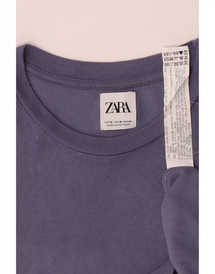 Zara Hombre Camiseta Top Viscosa Morado Medio
