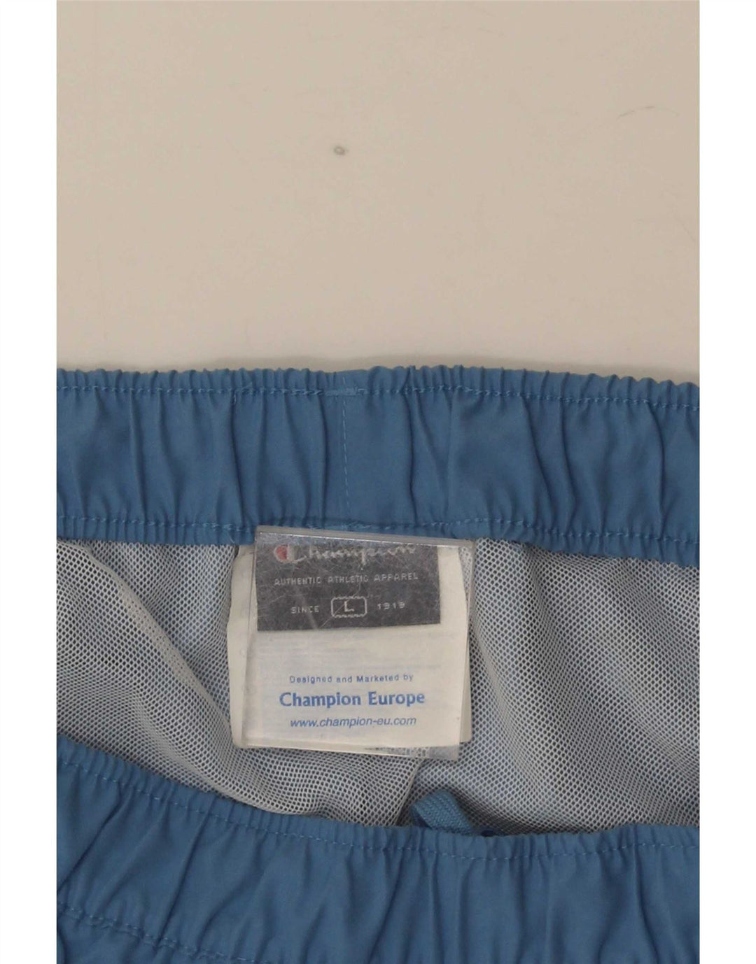 Champion Pantalones cortos deportivos para hombre poliéster azul grande