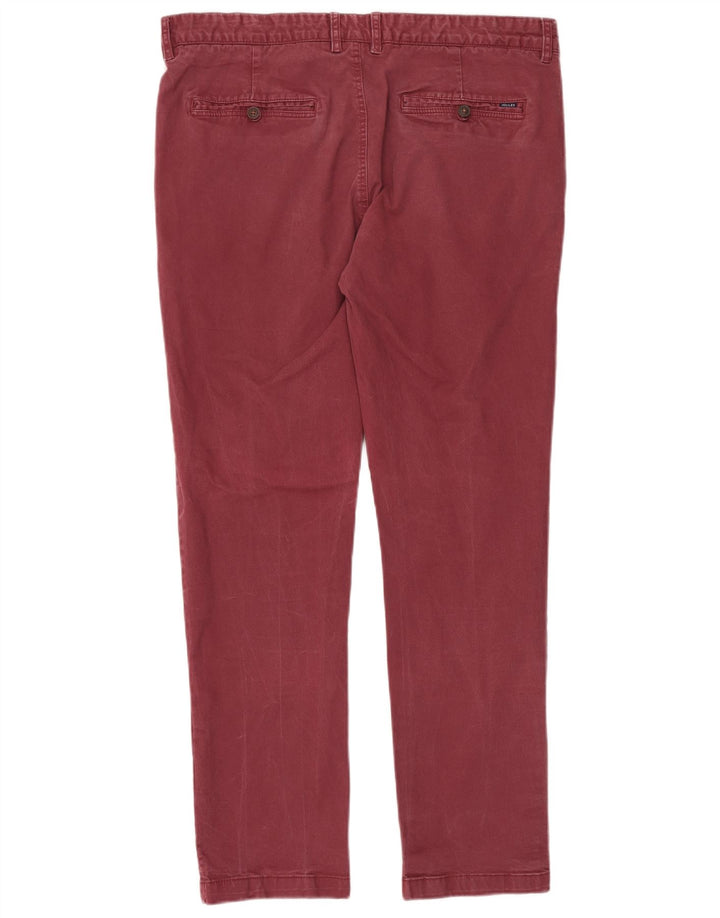 JOULES Pantalón chino ajustado para hombre W36 L32 Algodón burdeos