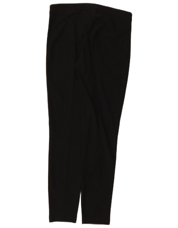 Benetton Pantalones Casuales Pitillo Mujer ES 40 Mediano W32 L30 Poliéster Negro