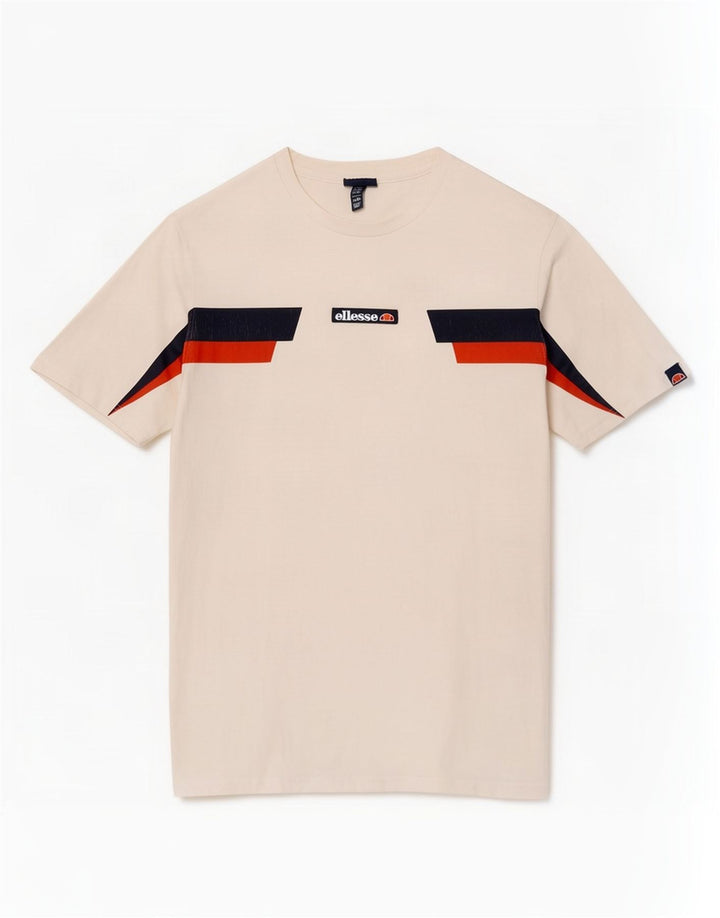 Ellesse Hombre Camiseta Gráfica Top XL Blanco Colorblock