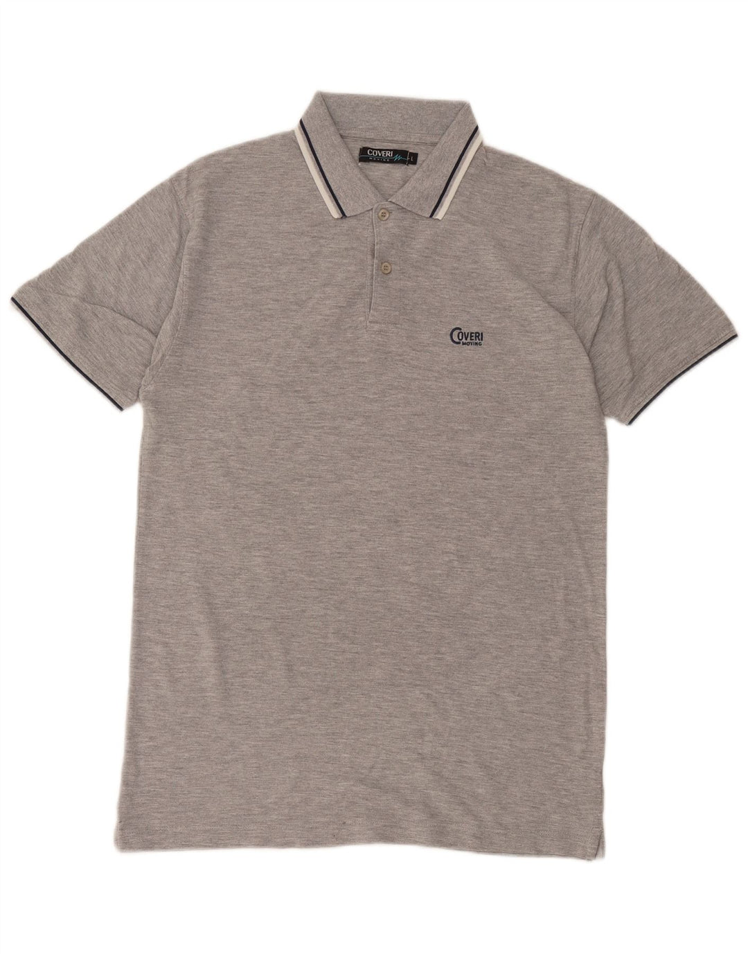 Coveri Polo Hombre Grande Gris Algodón