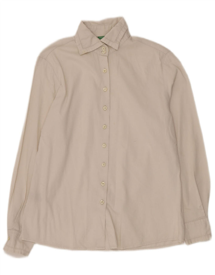 Camisa Mujer BENETTON IT 42 Mediana Algodón Blanco