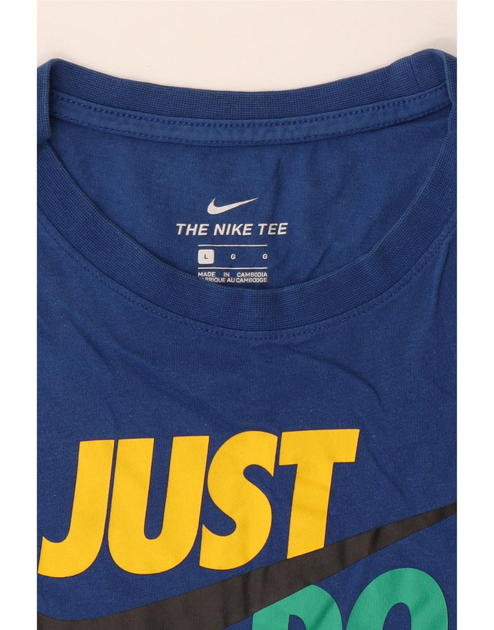 NIKE Camiseta gráfica para hombre, talla grande, azul