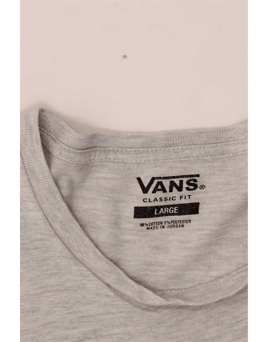Camiseta Vans Classic Fit para hombre, talla grande, algodón gris