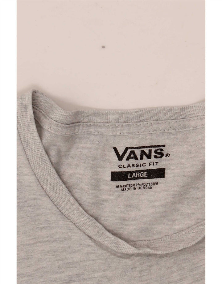Camiseta Vans Classic Fit para hombre, talla grande, algodón gris