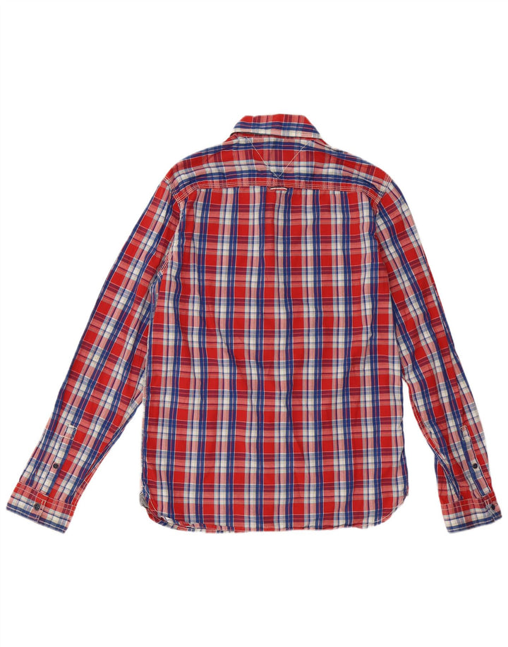 TOMMY HILFIGER Camisa para niño 15-16 años Grande Cuadros rojos Algodón