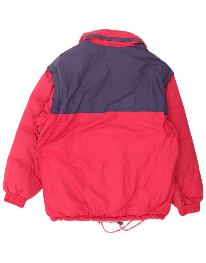 Diadora Chaqueta de esquí para hombre ES 38 Mediano Rosa Colorblock Poliéster
