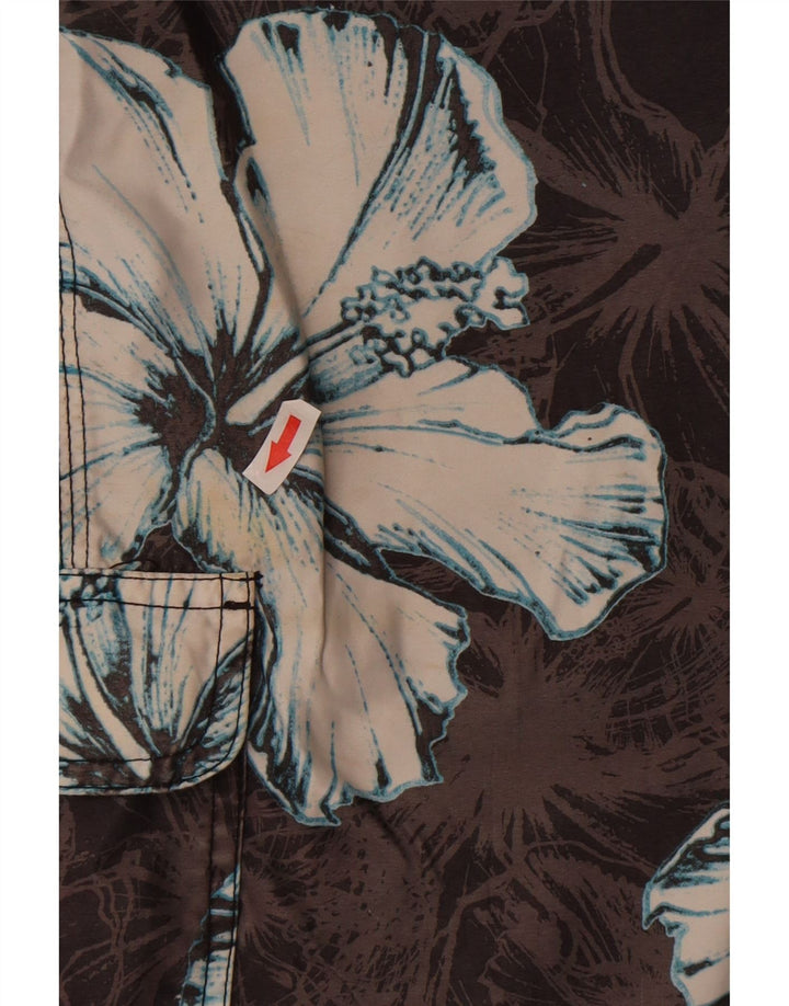 Hurley Shorts De Baño Gráfico Para Hombre Poliéster Floral Gris Medio