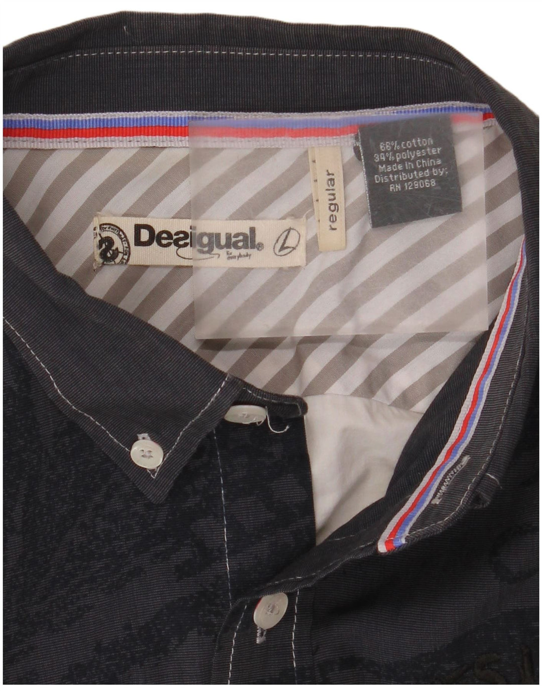 Desigual Camisa gráfica grande de algodón con bloques de color multicolor |